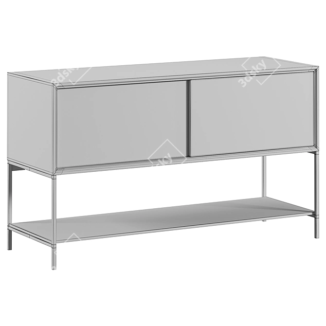 Modern Walnut Buffet 2015 Model 3D model image 4