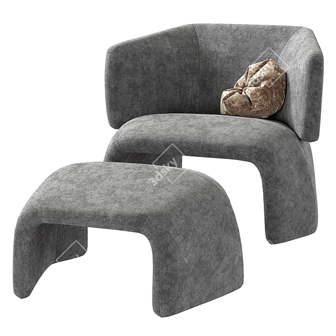 Exquisite Icarus Wing Armchair 3D model image 2