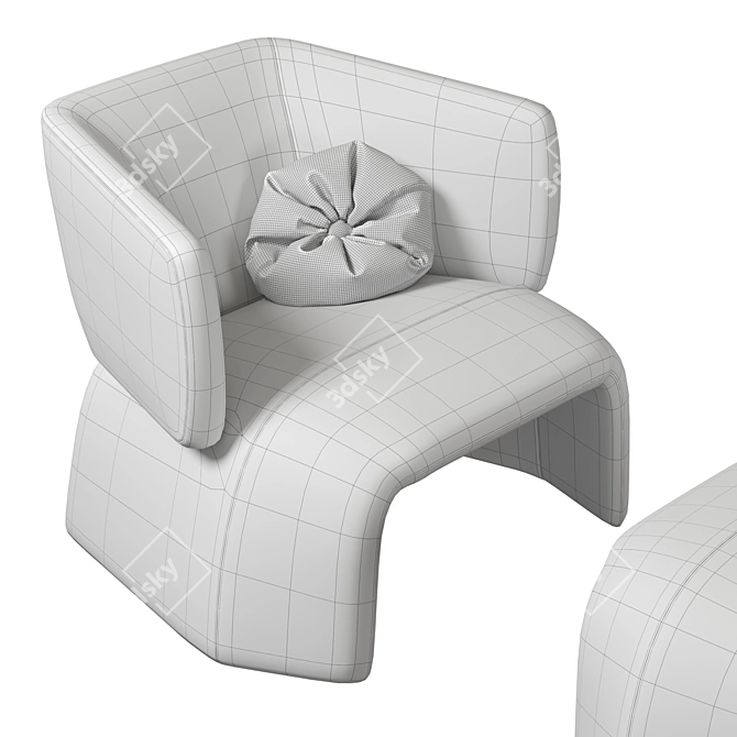 Exquisite Icarus Wing Armchair 3D model image 6