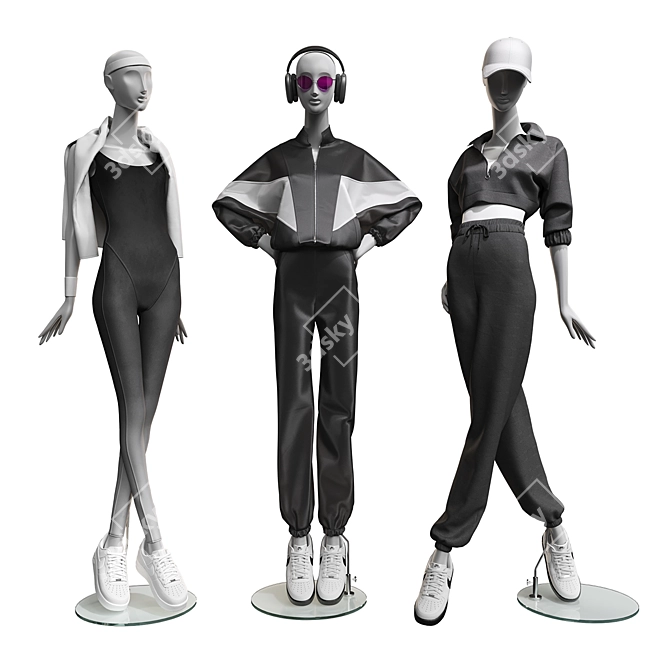 Juno Mannequin Sports Clothing Set 3D model image 1