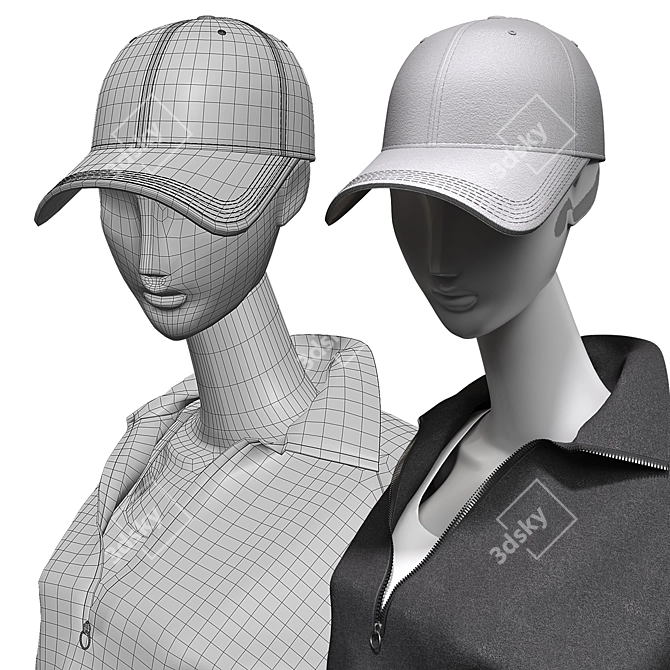 Juno Mannequin Sports Clothing Set 3D model image 5