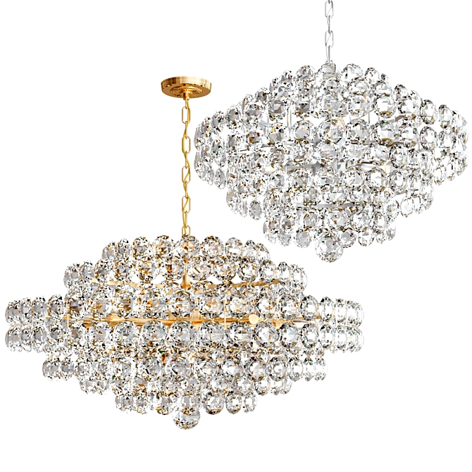 Elegant Sanger Chandeliers by AERIN 3D model image 1