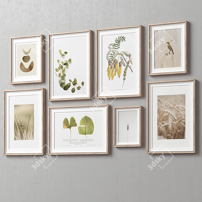 Multi-frame Picture Frames Kit 3D model image 3