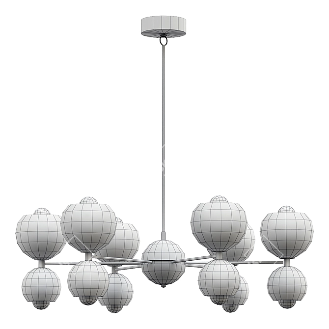 Retro-inspired Betty Pendant Light 3D model image 3