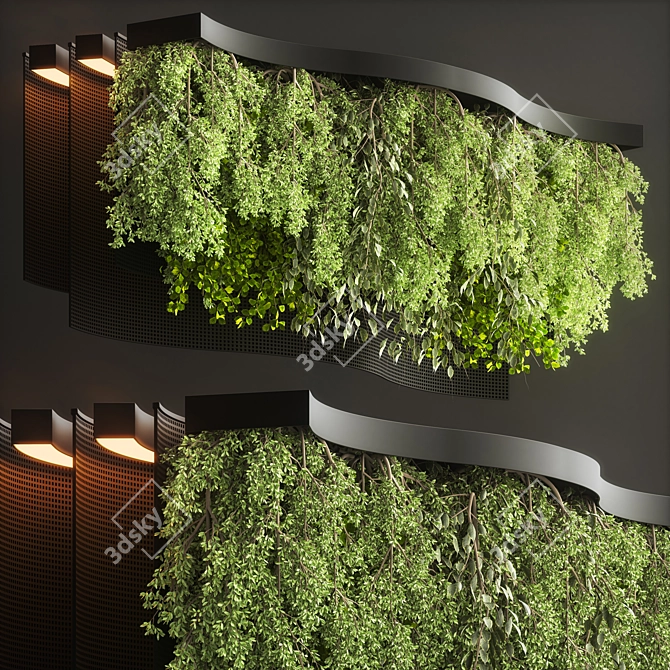 Adjustable Pendant Plant Light Set 3D model image 1