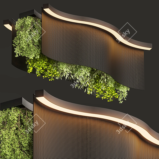 Adjustable Pendant Plant Light Set 3D model image 3