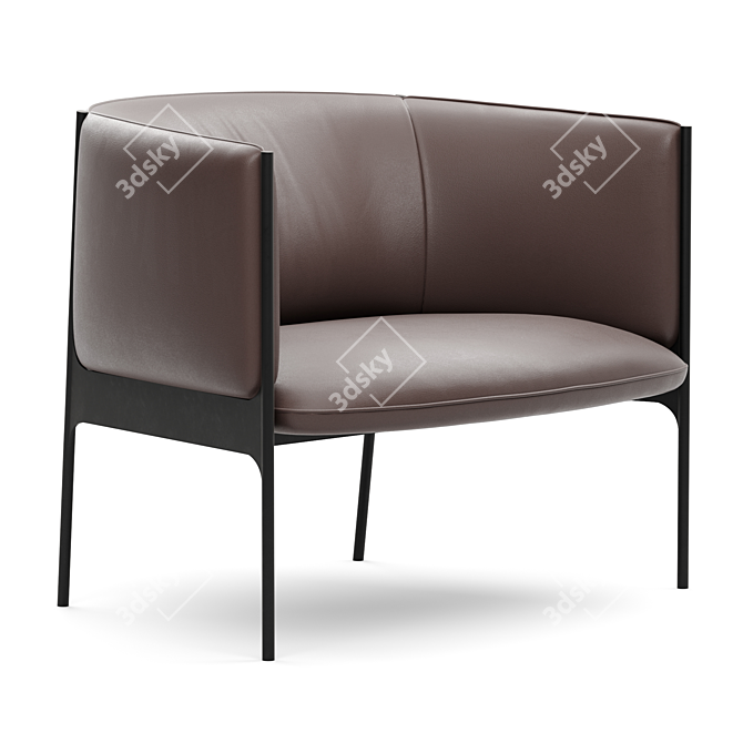 Title: Contemporary Sepal Lounge Chair 3D model image 1