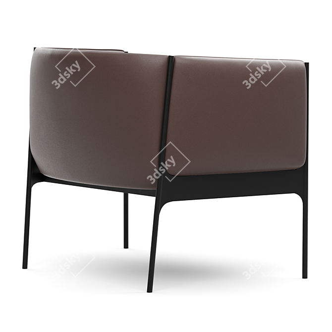 Title: Contemporary Sepal Lounge Chair 3D model image 3