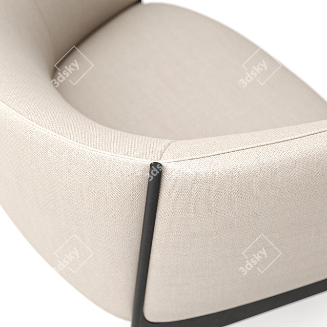 Title: Contemporary Sepal Lounge Chair 3D model image 6