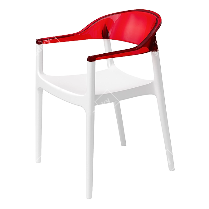 Transparent Modern Carmen Chair 3D model image 3