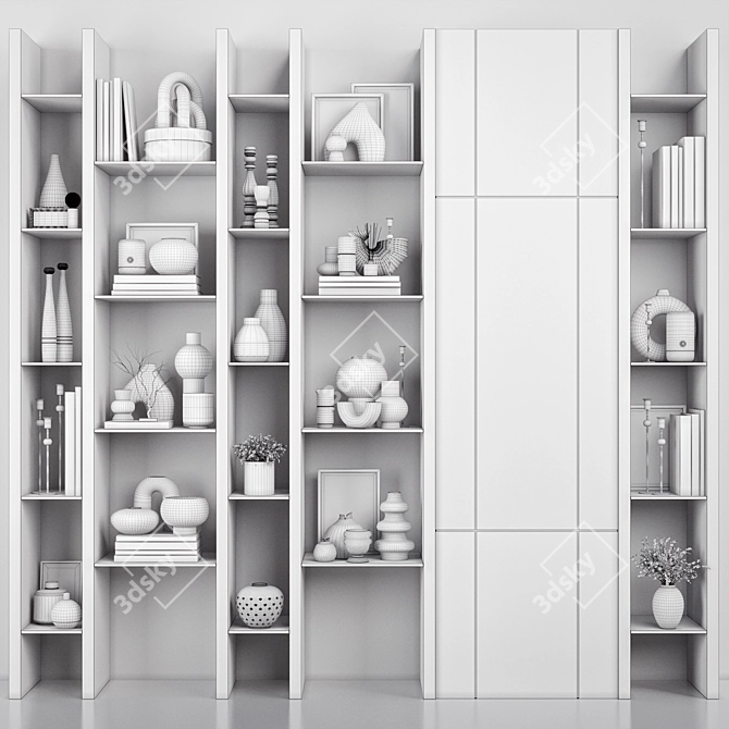 High-Quality Shelf Rack Model 3D model image 13