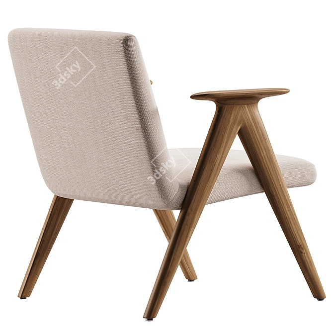 Modern Minimalist LIBERA Armchair Design 3D model image 3