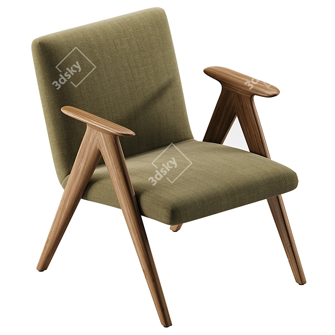 Modern Minimalist LIBERA Armchair Design 3D model image 4