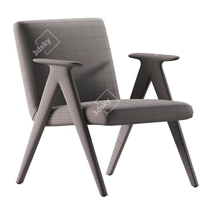 Modern Minimalist LIBERA Armchair Design 3D model image 5