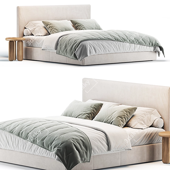 Sleek 3D Emmett Bed 2013 3D model image 3