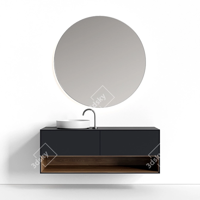 Designer Floating Sink Unit: Fenix Line 3D model image 1