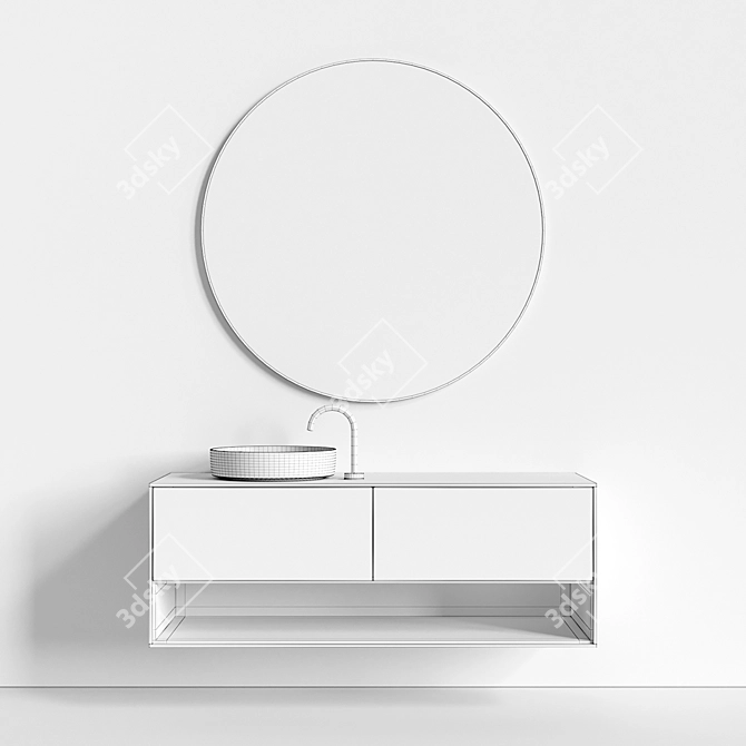 Designer Floating Sink Unit: Fenix Line 3D model image 3