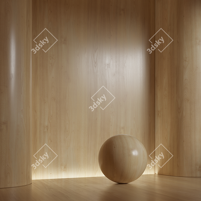 Seamless Wood Material for 3D 3D model image 1