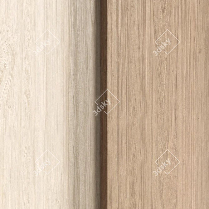 Seamless Oak Wood Texture Set 3D model image 2