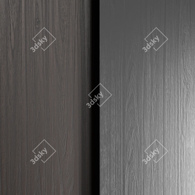 Seamless Oak Wood Texture Set 3D model image 3