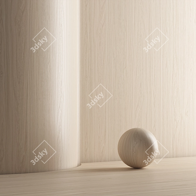 Seamless Oak Wood Texture Set 3D model image 4