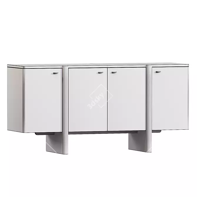 Sleek Modern Otto Buffet 3D model image 2