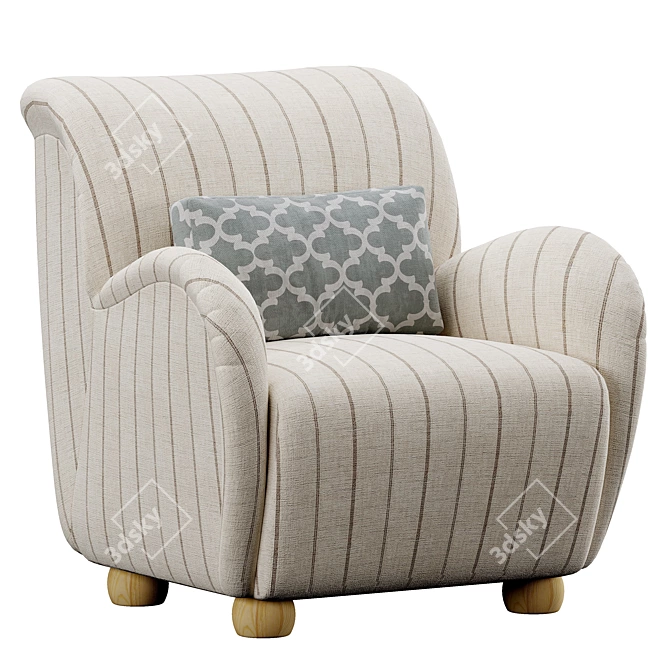 Modern Baird Accent Chair 3D model image 1