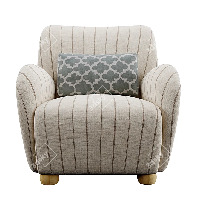 Modern Baird Accent Chair 3D model image 2