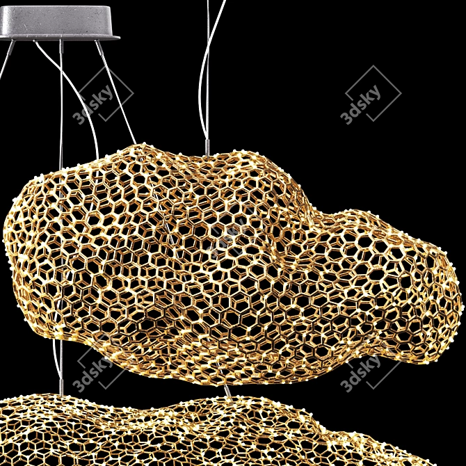 LED Cloud Chandelier: 3D Model Collection 3D model image 4