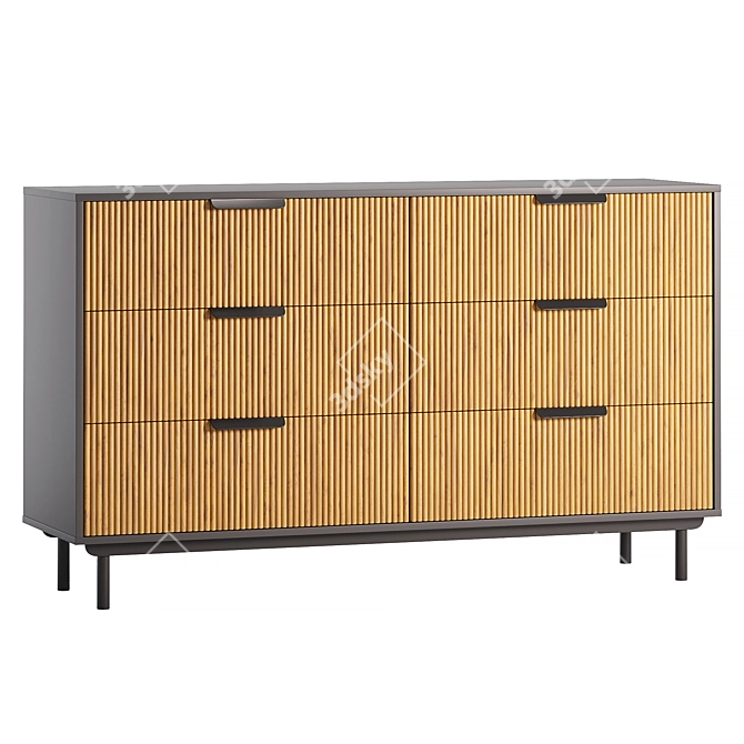 Levante Dresser Grey Modern Furniture 3D model image 1