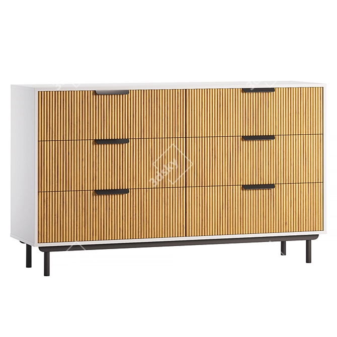 Levante Dresser Grey Modern Furniture 3D model image 2