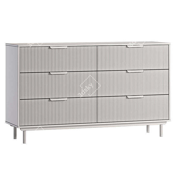 Levante Dresser Grey Modern Furniture 3D model image 3