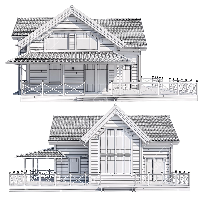 Modern Mansion Model | 3D Max 3D model image 5