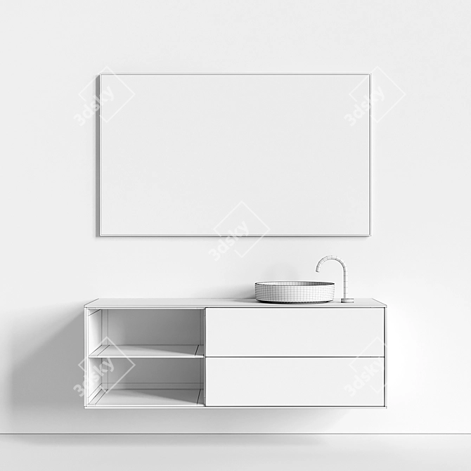 Designer Double Sink Vanity: VIVOMOBILI 3D model image 3