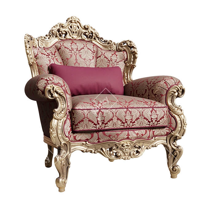 Baroque Armchair | Elegant Design 3D model image 1