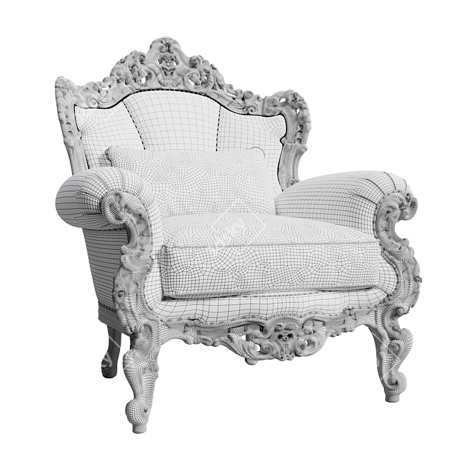 Baroque Armchair | Elegant Design 3D model image 3