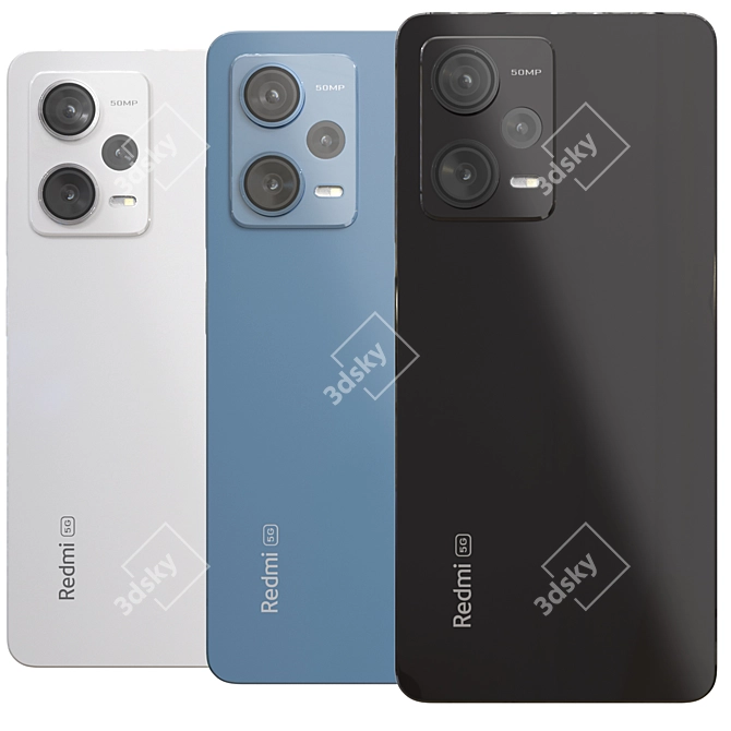 Detailed Redmi Note 12 Pro 5G 3D model image 2