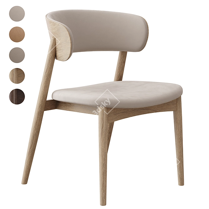 Siena Chair Deep House Modern 3D model image 1