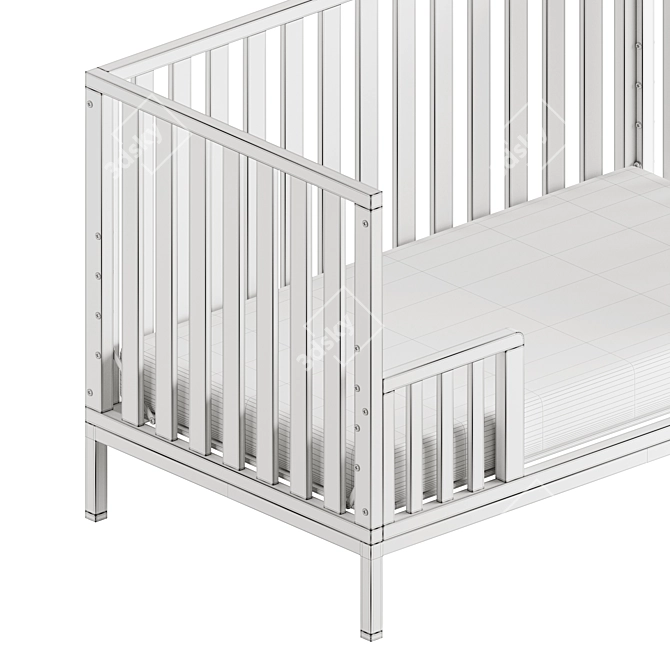 Luma Crib: Modern Nursery Elegance 3D model image 4