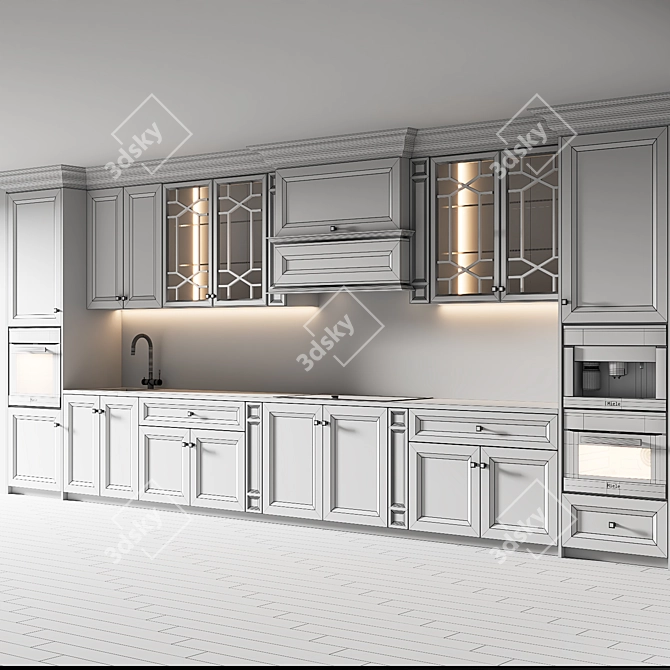 Modern Kitchen 3D Model 3D model image 8