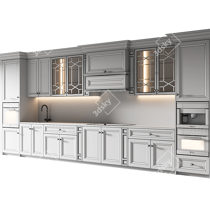 Modern Kitchen 3D Model 3D model image 9