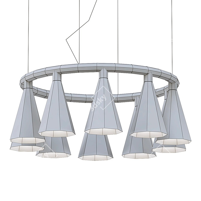 Komori R10 Chandelier Elegantly Crafted 3D model image 2