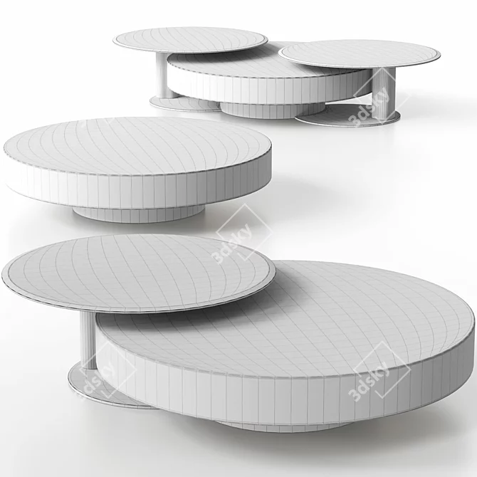 Customizable Modern Arena Tables 3D model image 8