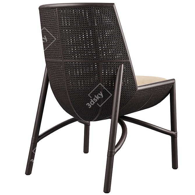 Stylish Taru Side Chair 3D model image 3