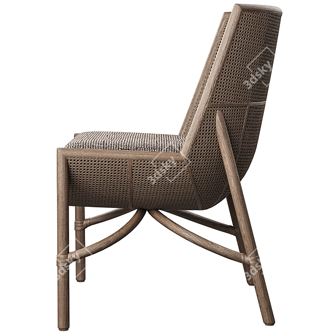 Stylish Taru Side Chair 3D model image 4