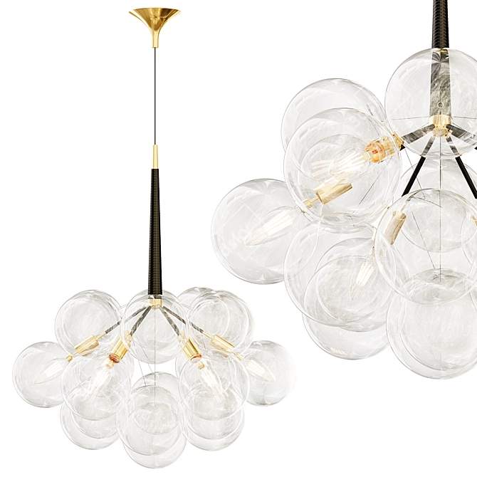 Luxury Designer Chandelier Bubbles A 3D model image 1