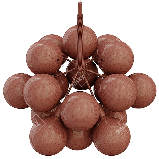 Luxury Designer Chandelier Bubbles A 3D model image 4