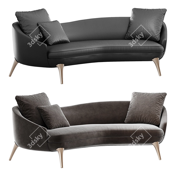 Modern Comfort Statement Sofa 3D model image 2