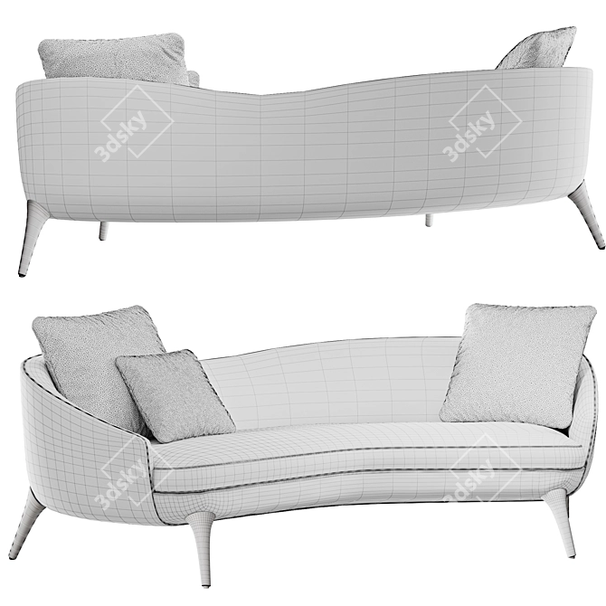 Modern Comfort Statement Sofa 3D model image 4