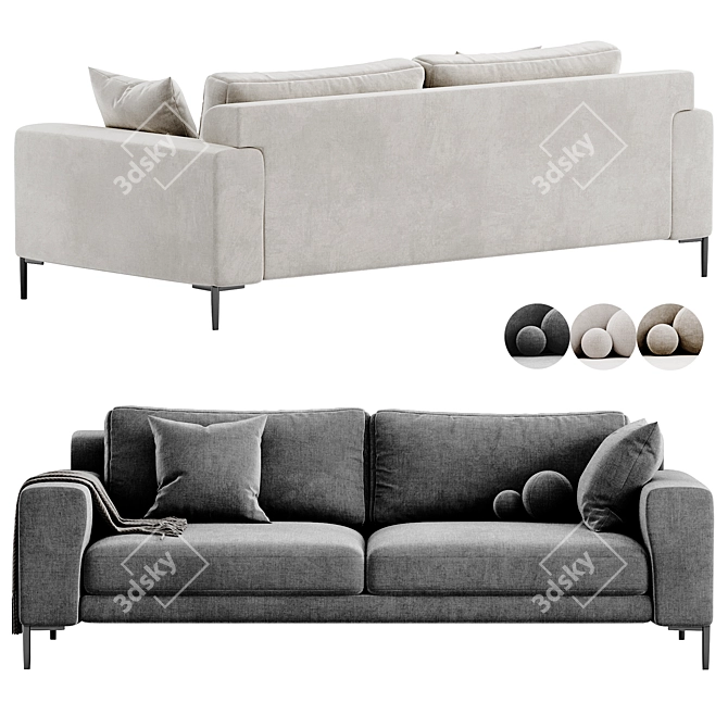 Modern Comfort: Harper Sofa Design 3D model image 2